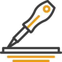 Screwdriver Line Two Color Icon vector