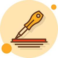 Screwdriver Filled Shadow Circle Icon vector