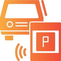 Remote parking Solid Multi Gradient Icon vector