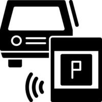 Remote parking Glyph Icon vector