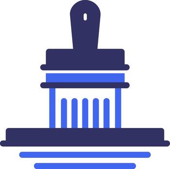 Paintbrush Solid Two Color Icon vector