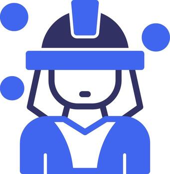Firefighter Solid Two Color Icon vector