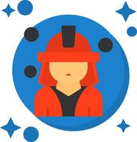 Firefighter Tailed Color Icon vector