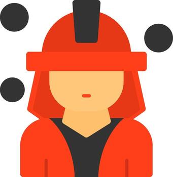 Firefighter Flat Icon vector