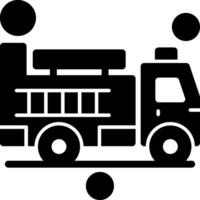 Fire Truck Glyph Icon vector