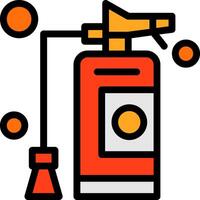 Fire Extinguisher Line Filled Icon vector
