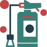 Fire Extinguisher Glyph Two Color Icon vector