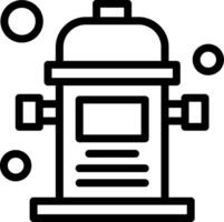 Fire Hydrant Line Icon vector