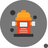 Fire Hydrant Flat Shadow Icon vector