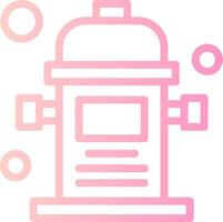 Fire Hydrant Linear Gradient Icon vector