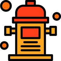 Fire Hydrant Line Filled Icon vector