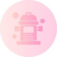 Fire Hydrant Gradient Circle Icon vector