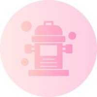 Fire Hydrant Gradient Circle Icon vector