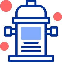 Fire Hydrant Color Filled Icon vector