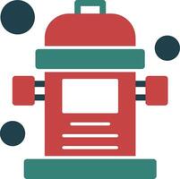 Fire Hydrant Glyph Two Color Icon vector