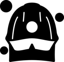 Fire Helmet Glyph Icon vector