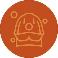 Fire Helmet Line Multi color Icon vector