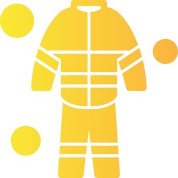 Fire Suit Solid Multi Gradient Icon vector