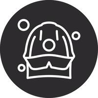 Fire Helmet Inverted Icon vector