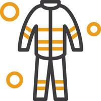 Fire Suit Line Two Color Icon vector