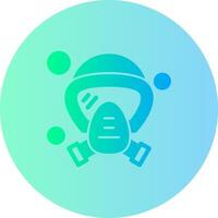 Oxygen Mask Gradient Circle Icon vector