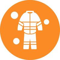 Fire Suit Glyph Circle Icon vector