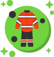 Fire Suit Tailed Color Icon vector