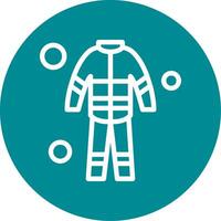 Fire Suit Outline Circle Icon vector