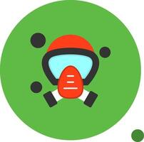 Oxygen Mask Flat Shadow Icon vector