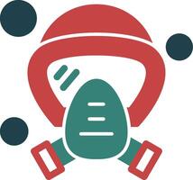 Oxygen Mask Glyph Two Color Icon vector