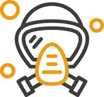 Oxygen Mask Line Two Color Icon vector