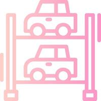 Multi-level parking Linear Gradient Icon vector