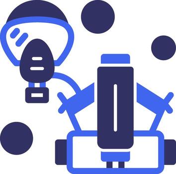 SCBA Solid Two Color Icon vector