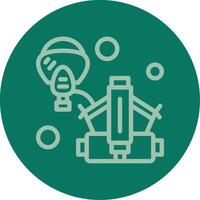 SCBA Line Multi color Icon vector