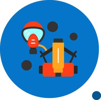 scba plano sombra icono vector