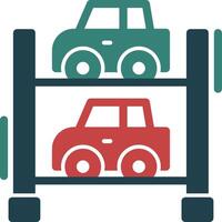 Multi-level parking Glyph Two Color Icon vector