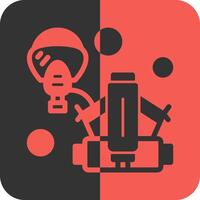 scba rojo inverso icono vector