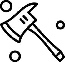 Fire Axe Line Icon vector