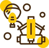 SCBA Yellow Lieanr Circle Icon vector
