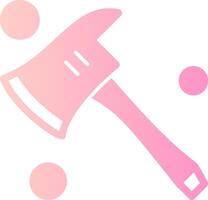 Fire Axe Solid Multi Gradient Icon vector