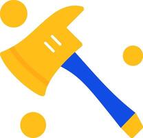Fire Axe Flat Two Color Icon vector