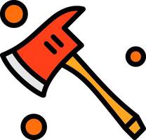 Fire Axe Line Filled Icon vector