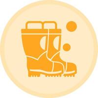 Firefighter Boots Multicolor Circle Icon vector