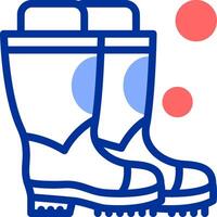 Firefighter Boots Color Filled Icon vector