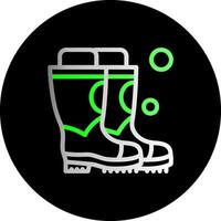 Firefighter Boots Dual Gradient Circle Icon vector