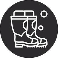 Firefighter Boots Inverted Icon vector