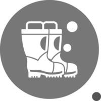 Firefighter Boots Glyph Shadow Icon vector