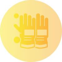 Firefighter Gloves Gradient Circle Icon vector