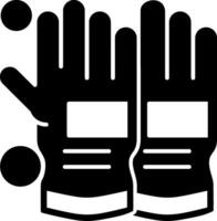 Firefighter Gloves Glyph Icon vector