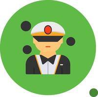 Fire Chief Flat Shadow Icon vector